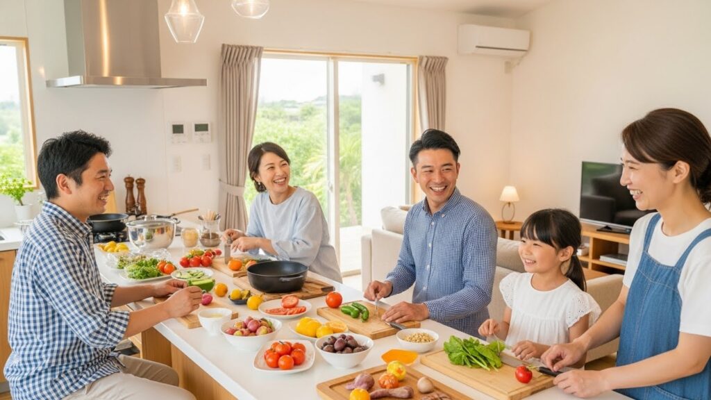 一軒家の沖縄民泊で叶えるグループ旅行｜キッチン付きで自炊も楽しもう