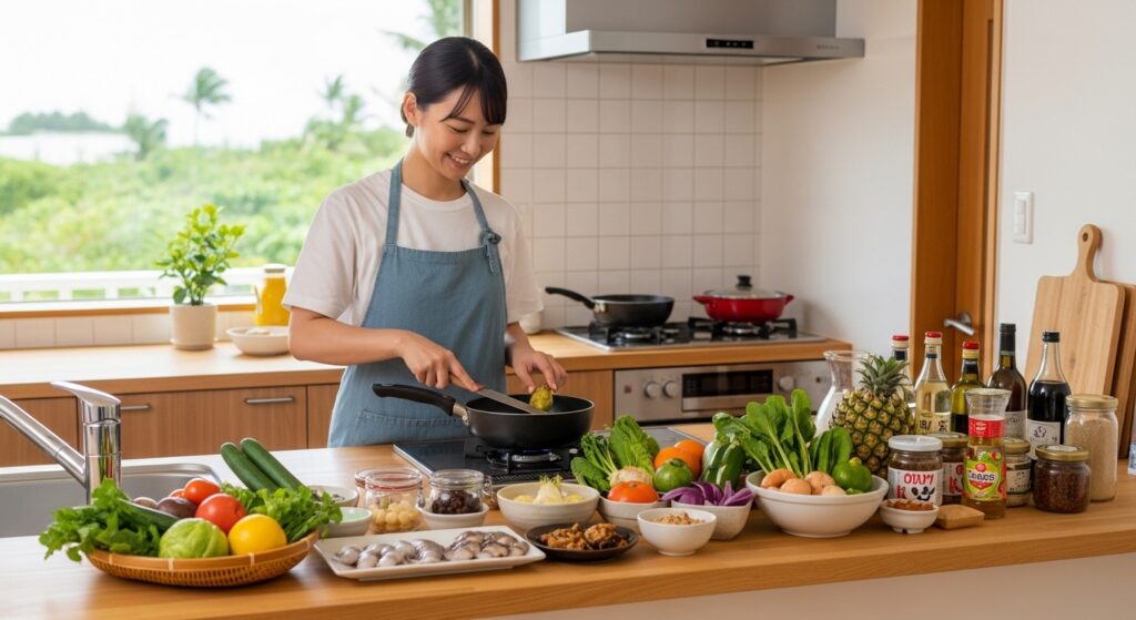 沖縄民泊のキッチン活用術｜地元食材で楽しむ自炊の魅力