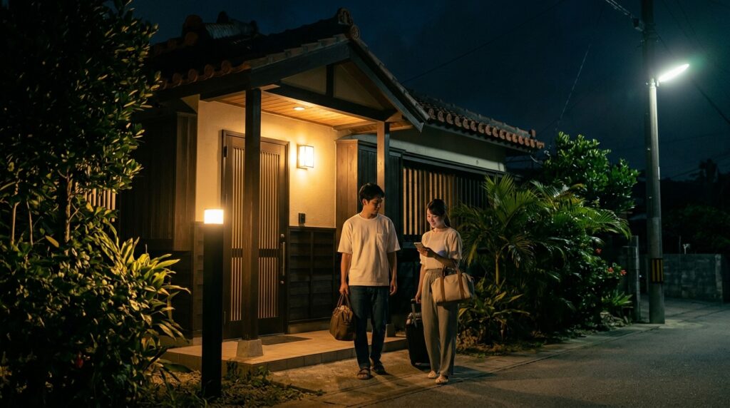 沖縄民泊で夜間チェックインはできる？対応可否の確認方法
